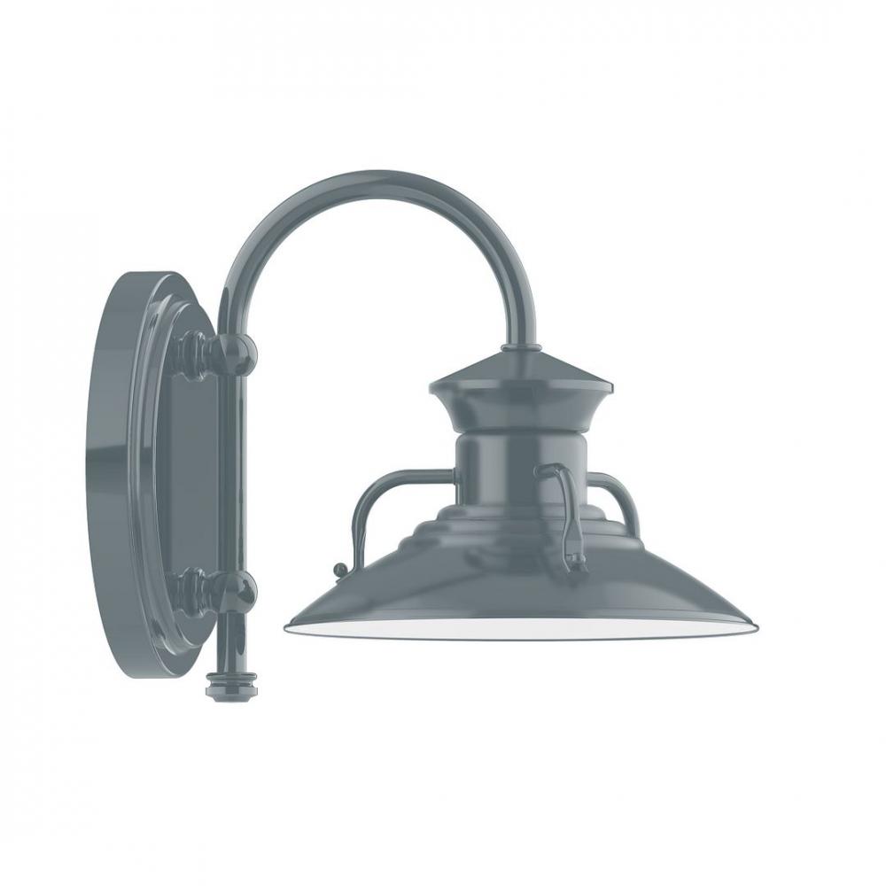 8" Homestead shade, wall mount sconce, Slate Gray