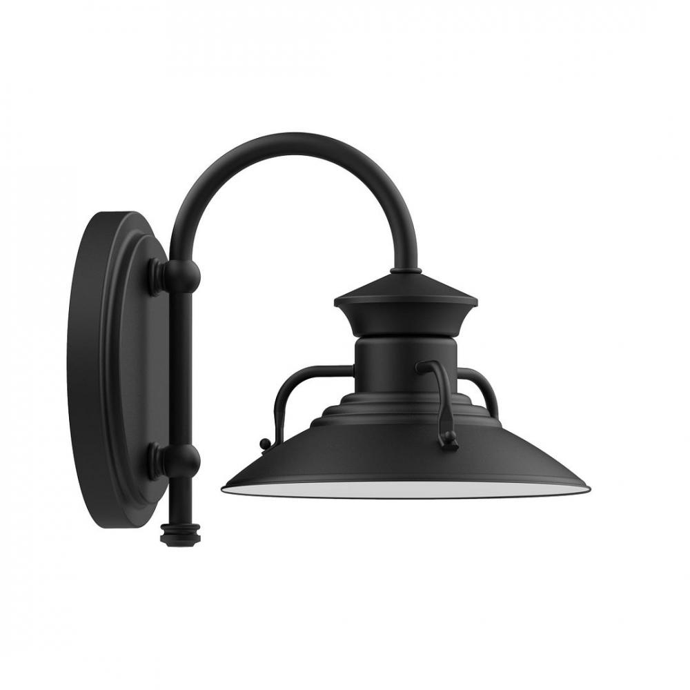 8" Homestead shade, wall mount sconce, Black