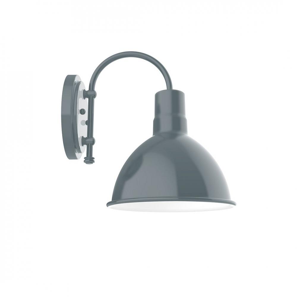 10" Deep Bowl shade, wall mount sconce, Slate Gray