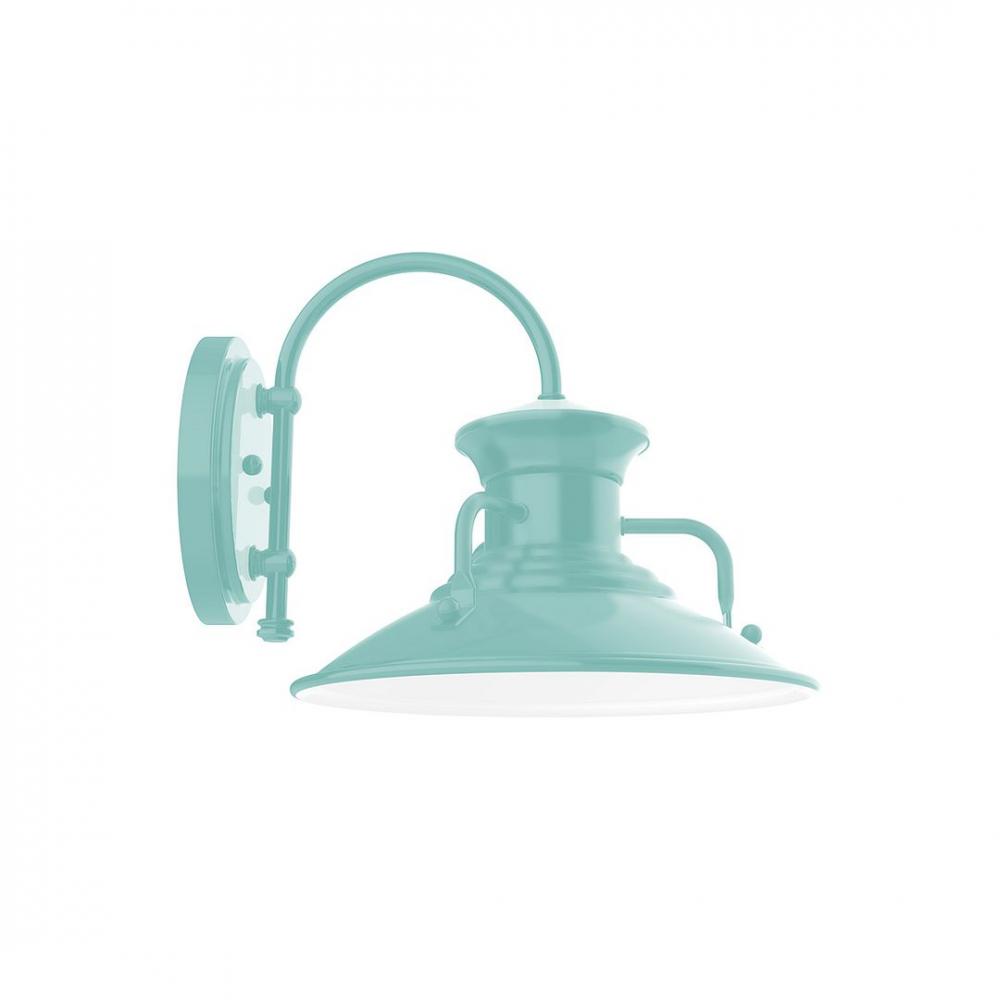 12" Homestead shade, wall mount sconce, Sea Green