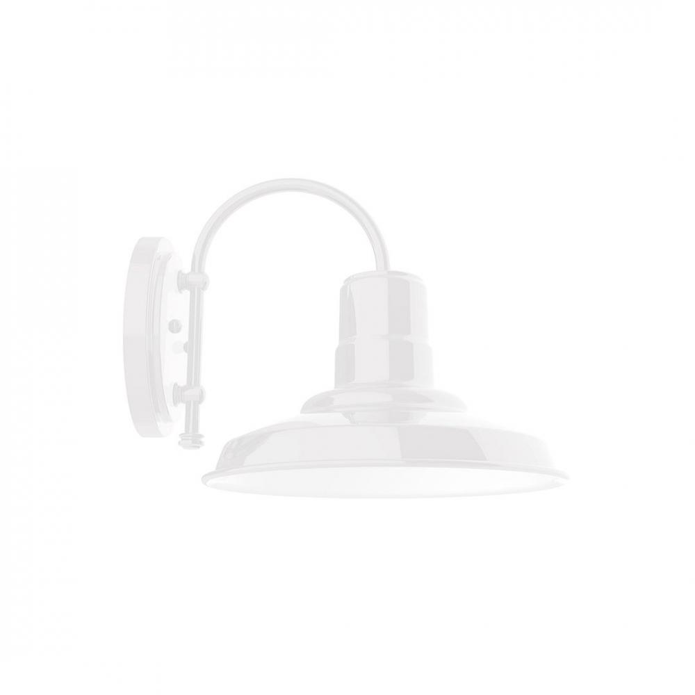 12" Warehouse shade, wall mount sconce, White