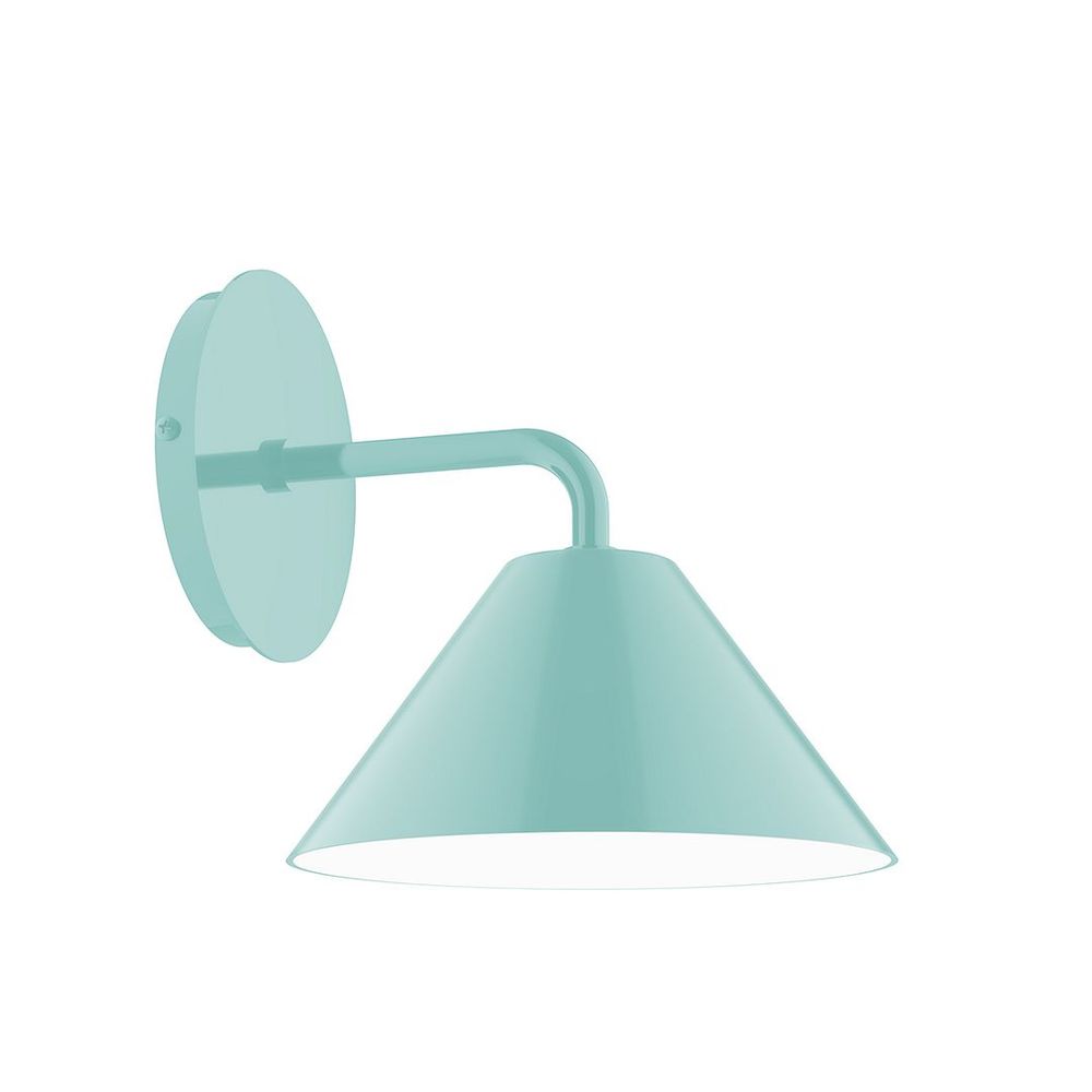 8" Axis Mini Cone LED Wall Sconce, Sea Green