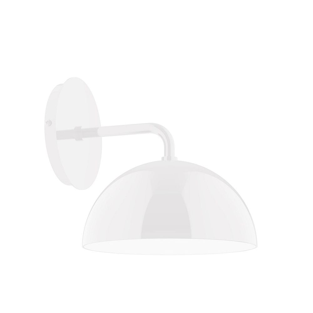 8" Axis Mini Dome LED Wall Sconce, White