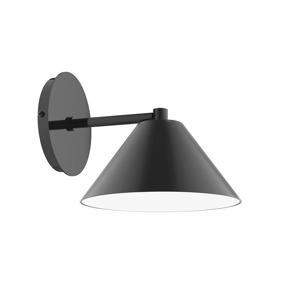 8" Axis Mini Cone LED Wall Sconce, Black