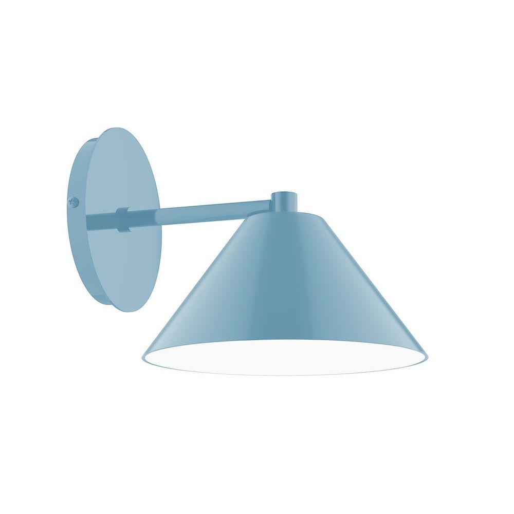 8" Axis Mini Cone LED Wall Sconce, Light Blue