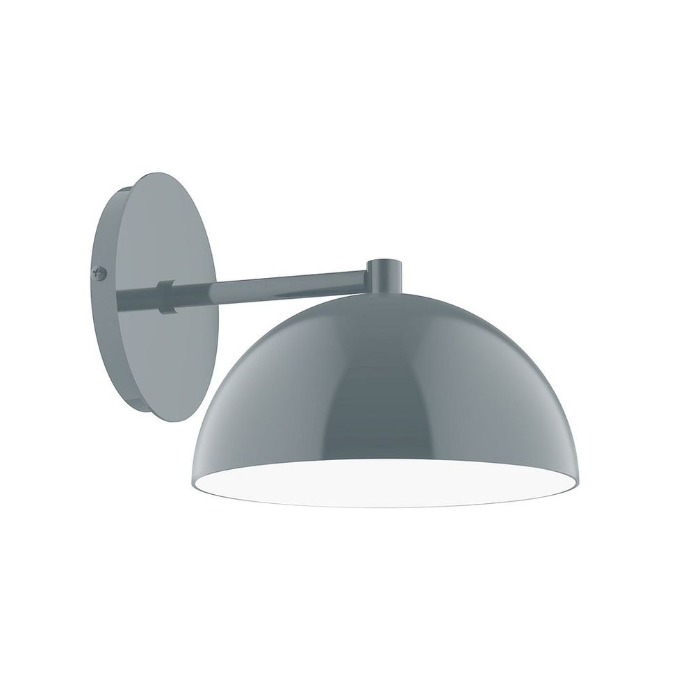 8" Axis Mini Dome LED Wall Sconce, Slate Gray