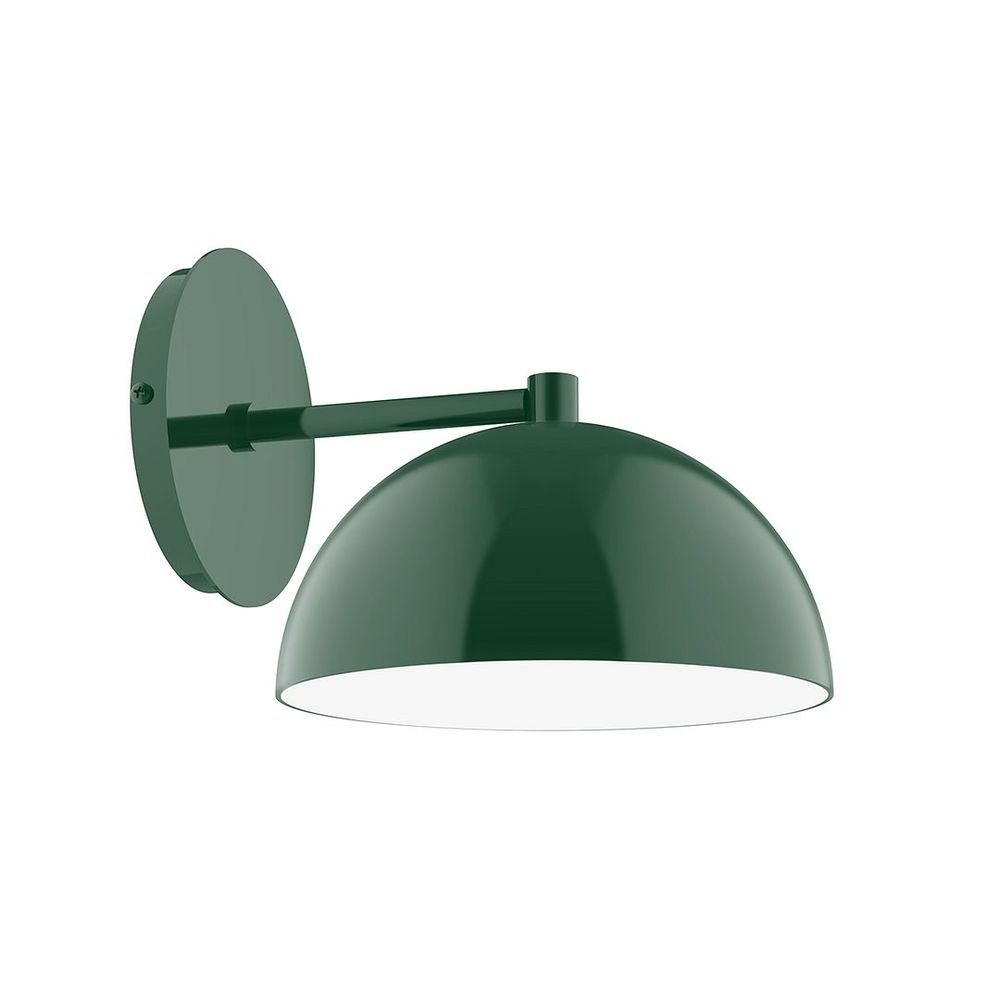 8" Axis Mini Dome LED Wall Sconce, Forest Green