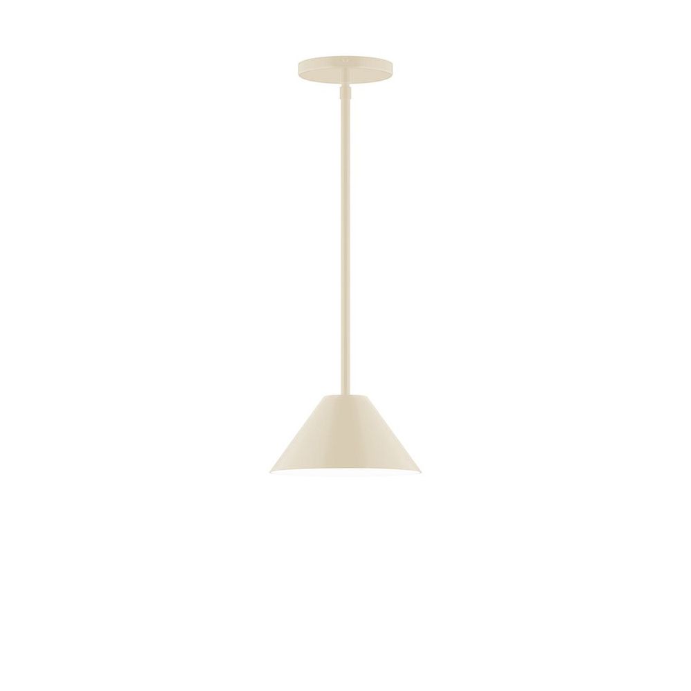 8" Axis Mini Cone LED Stem Hung Pendant, Cream