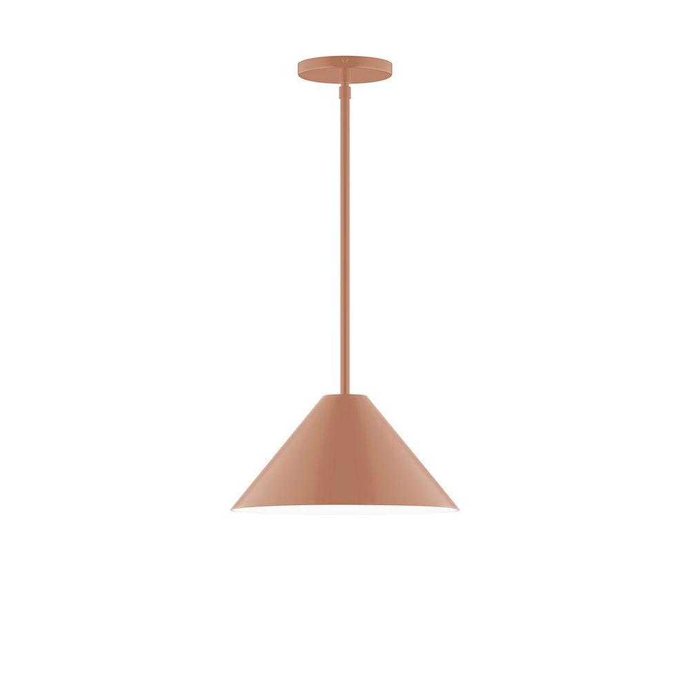 12" Axis Cone LED Stem Hung Pendant, Terracotta