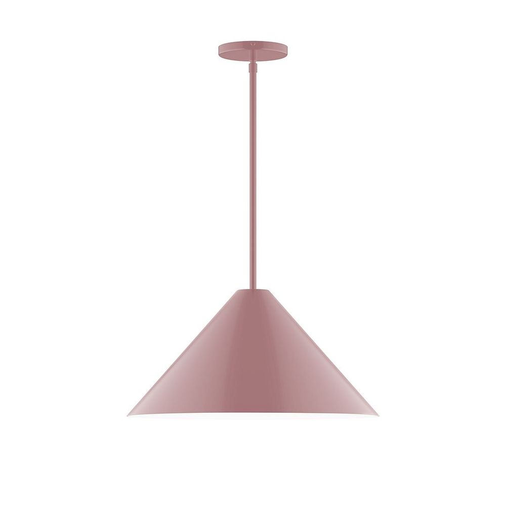 18" Axis Cone LED Stem Hung Pendant, Mauve