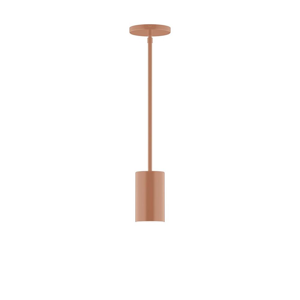 3.5" x 6" Axis Mini Cylinder LED Stem Hung Pendant, Terracotta