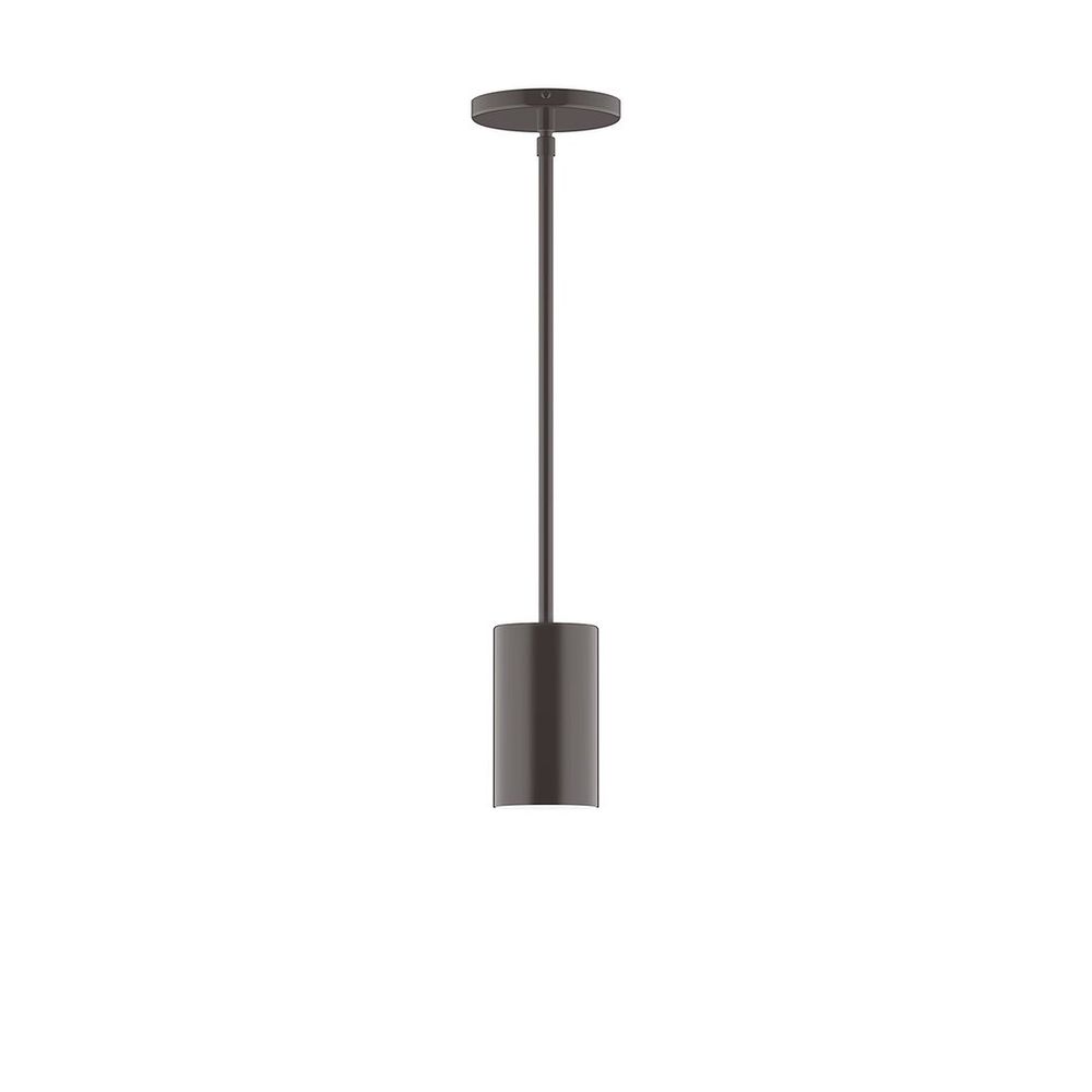 3.5" x 6" Axis Mini Cylinder LED Stem Hung Pendant, Architectural Bronze