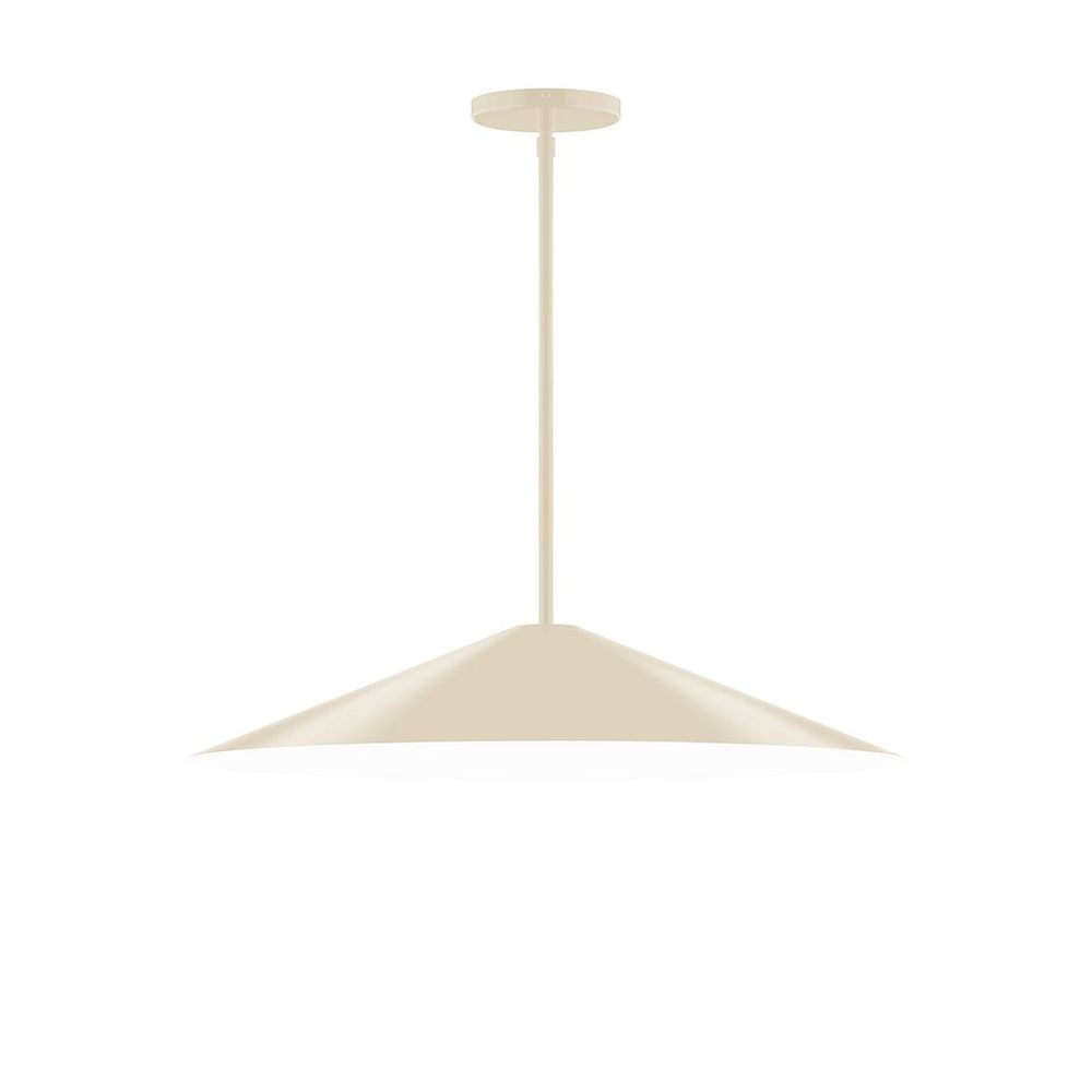 24" Axis Shallow Cone LED Stem Hung Pendant, Cream