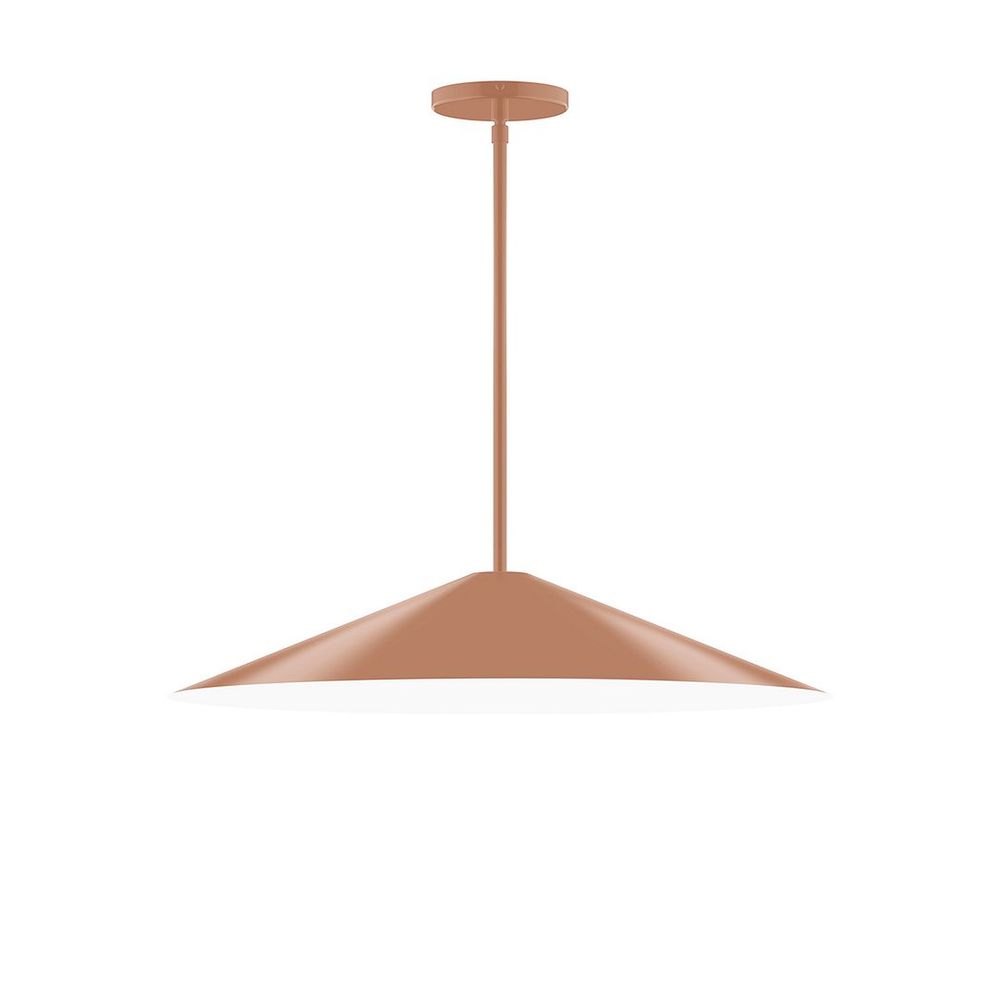 24" Axis Shallow Cone LED Stem Hung Pendant, Terracotta