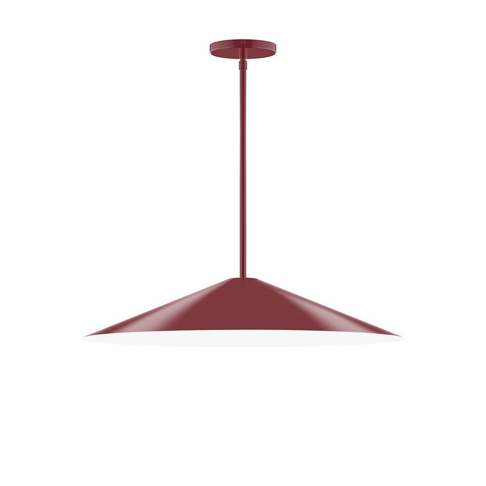 24" Axis Shallow Cone LED Stem Hung Pendant, Barn Red