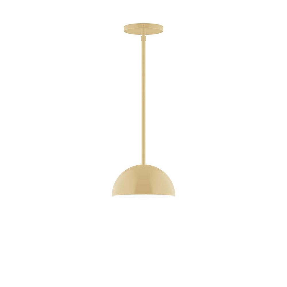 8" Axis Mini Dome LED Stem Hung Pendant, Ivory