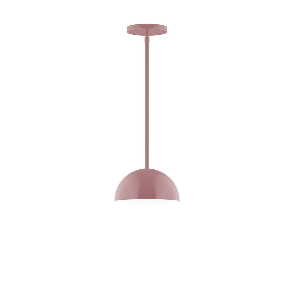 8" Axis Mini Dome LED Stem Hung Pendant, Mauve