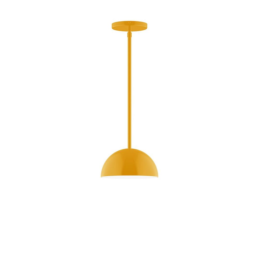 8" Axis Mini Dome LED Stem Hung Pendant, Bright Yellow