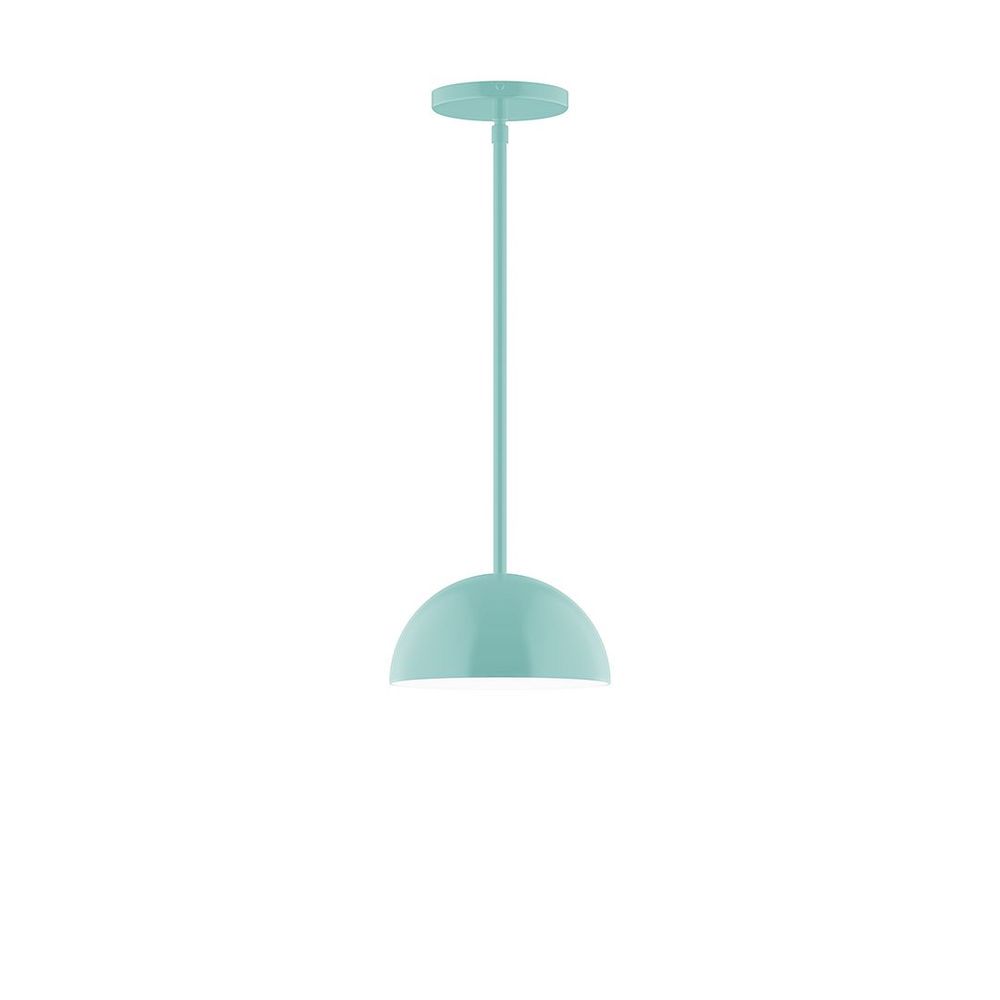 8" Axis Mini Dome LED Stem Hung Pendant, Sea Green