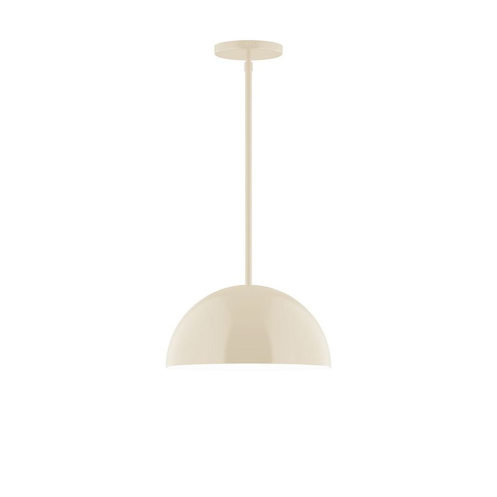 12" Axis Dome LED Stem Hung Pendant, Cream