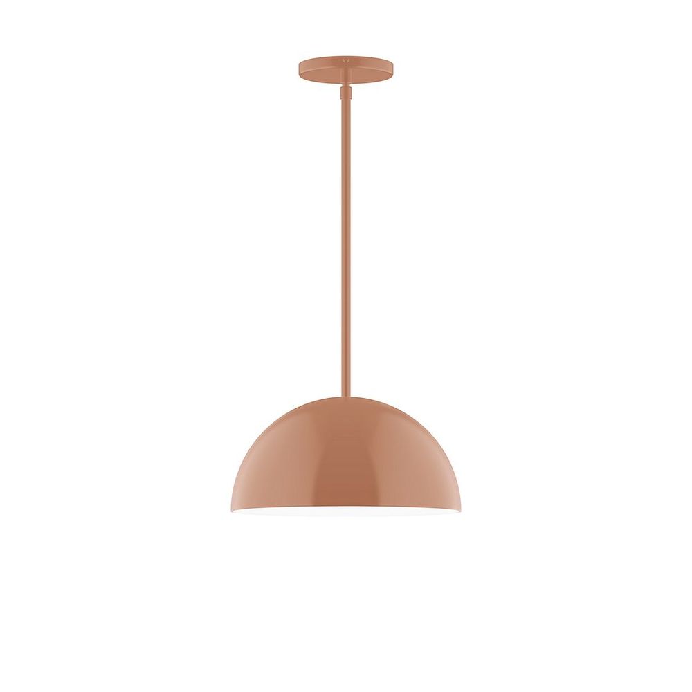 12" Axis Dome LED Stem Hung Pendant, Terracotta