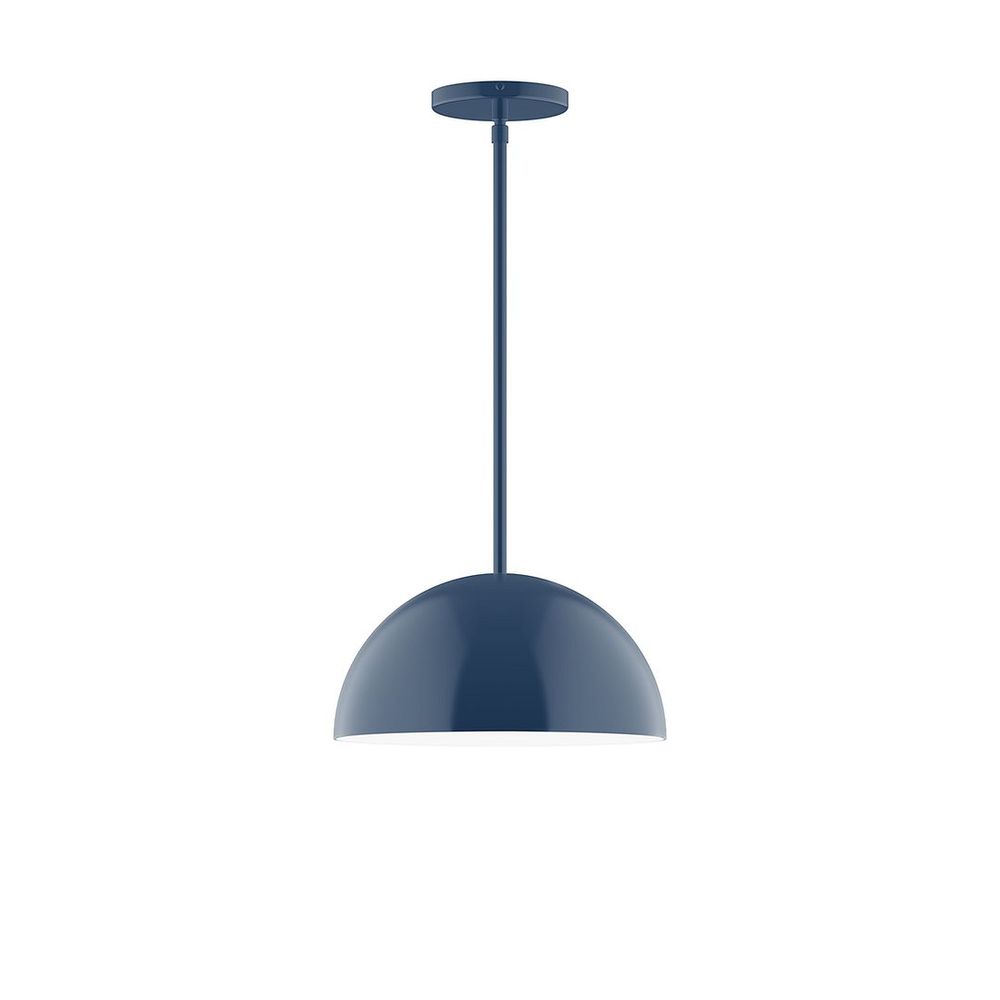 12" Axis Dome LED Stem Hung Pendant, Navy