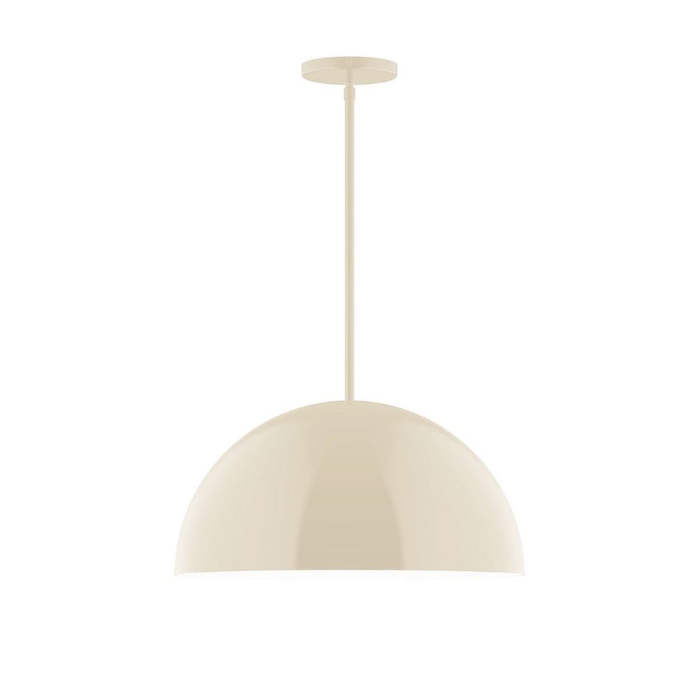 18" Axis Dome LED Stem Hung Pendant, Cream