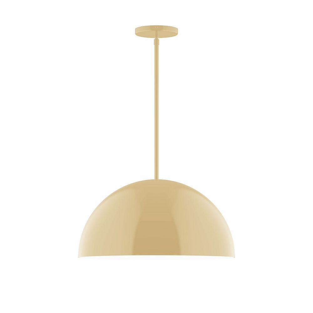 18" Axis Dome LED Stem Hung Pendant, Ivory