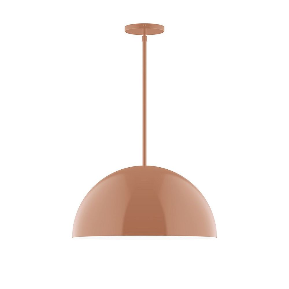 18" Axis Dome LED Stem Hung Pendant, Terracotta