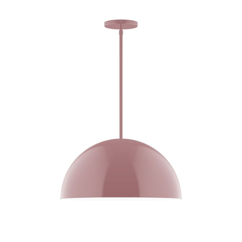 18" Axis Dome LED Stem Hung Pendant, Mauve