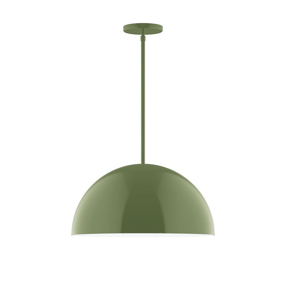 18" Axis Dome LED Stem Hung Pendant, Fern Green