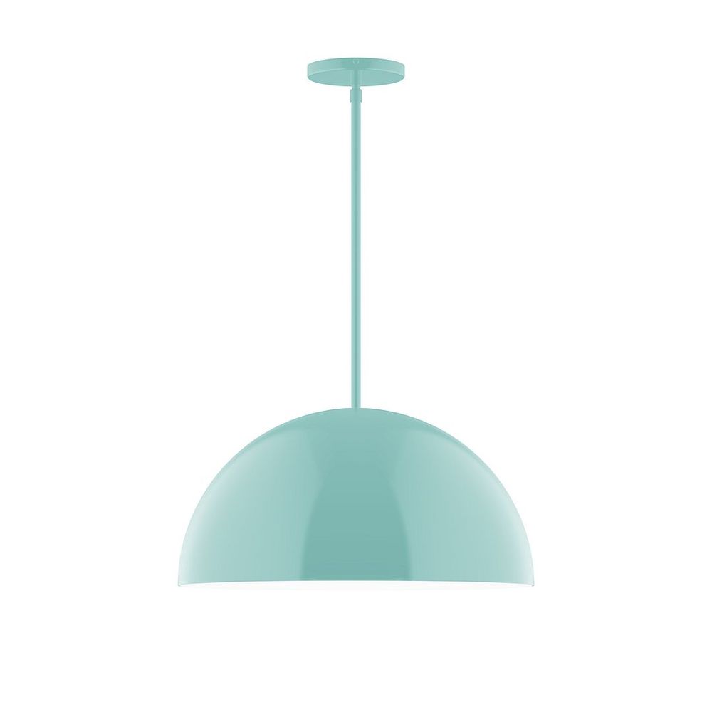 18" Axis Dome LED Stem Hung Pendant, Sea Green