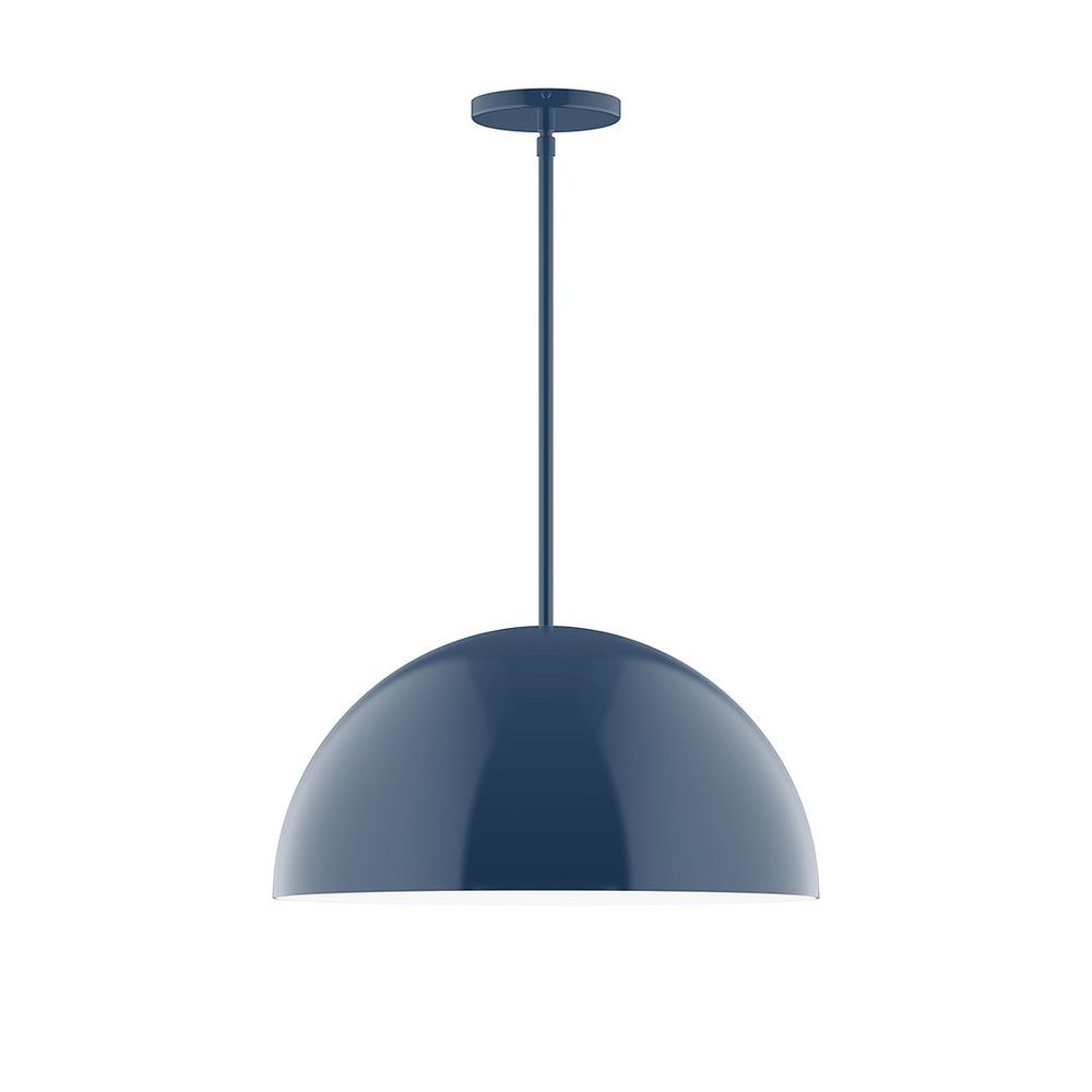 18" Axis Dome LED Stem Hung Pendant, Navy