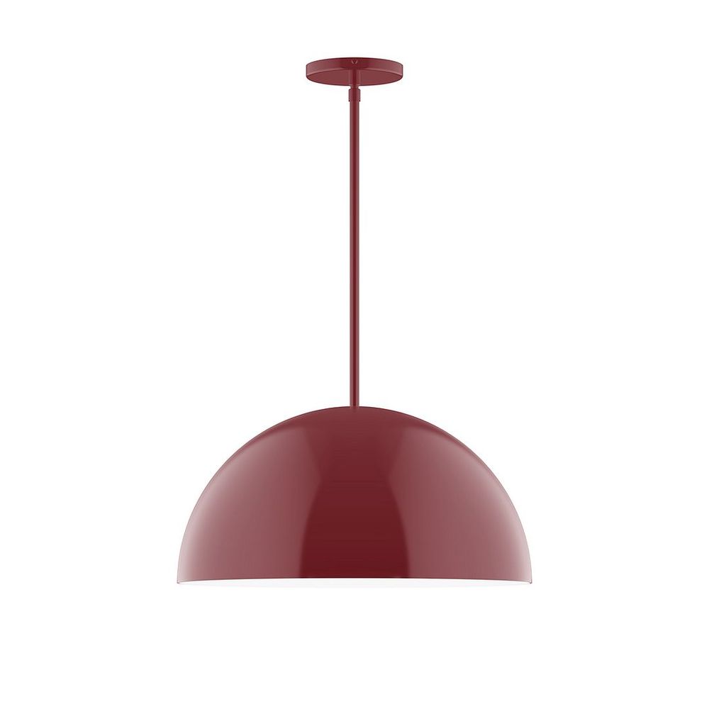 18" Axis Dome LED Stem Hung Pendant, Barn Red