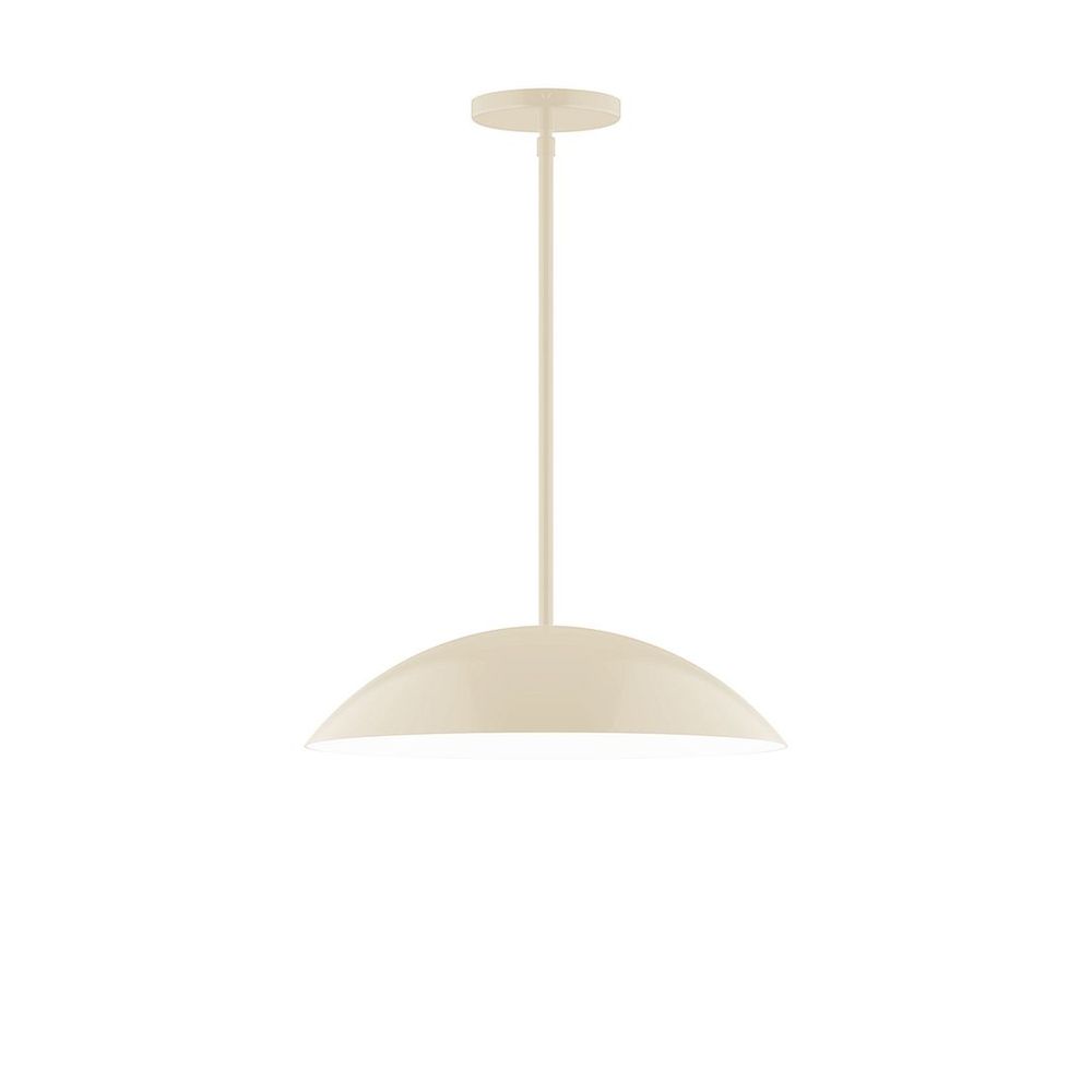 16" Axis Half Dome LED Stem Hung Pendant, Cream