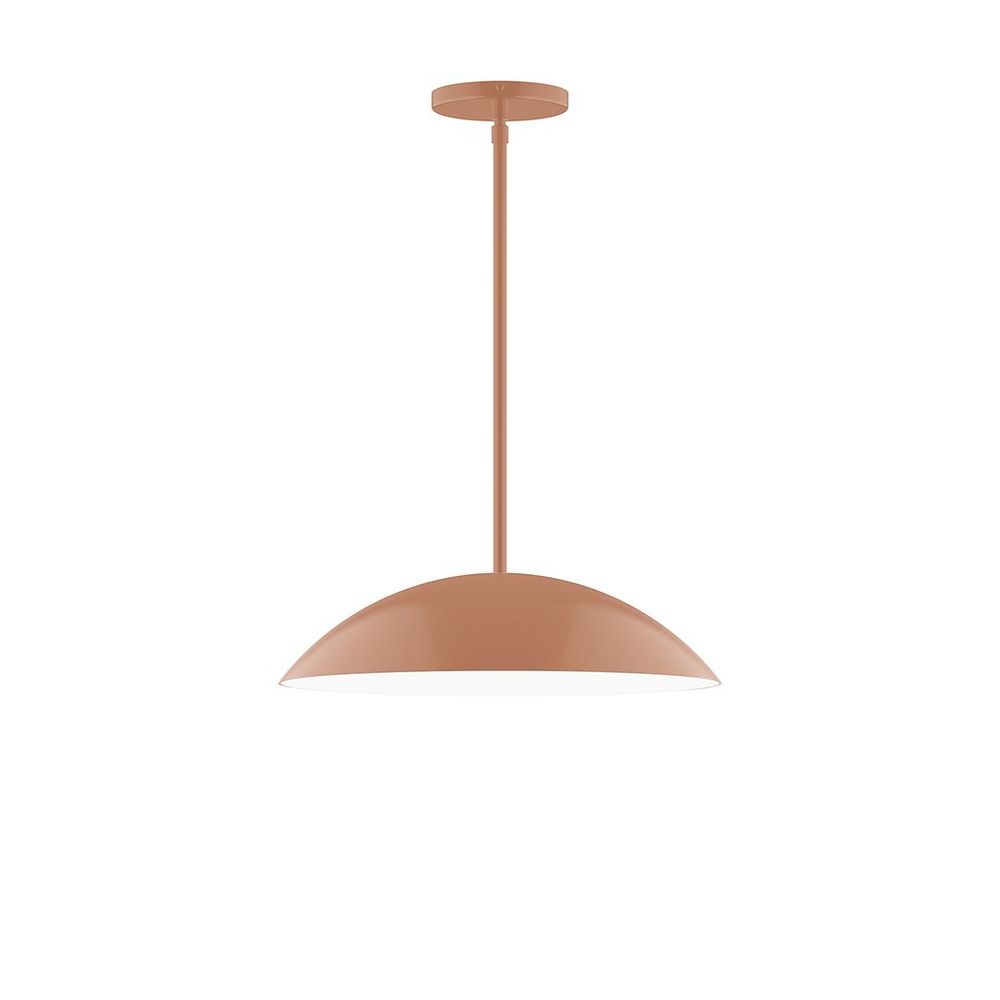 16" Axis Half Dome LED Stem Hung Pendant, Terracotta