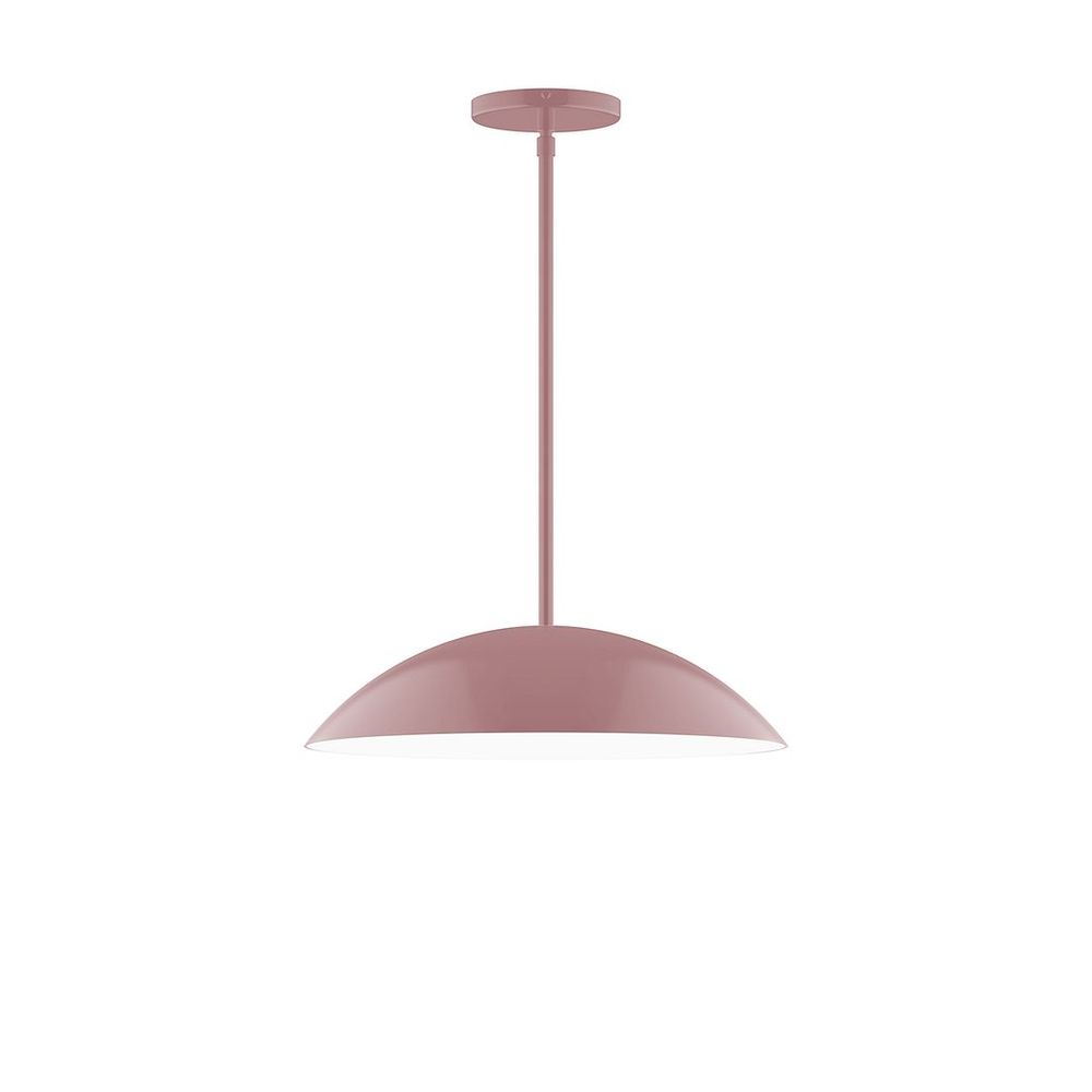 16" Axis Half Dome LED Stem Hung Pendant, Mauve