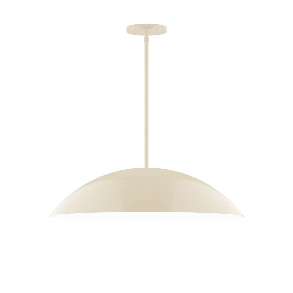 24" Axis Half Dome LED Stem Hung Pendant, Cream