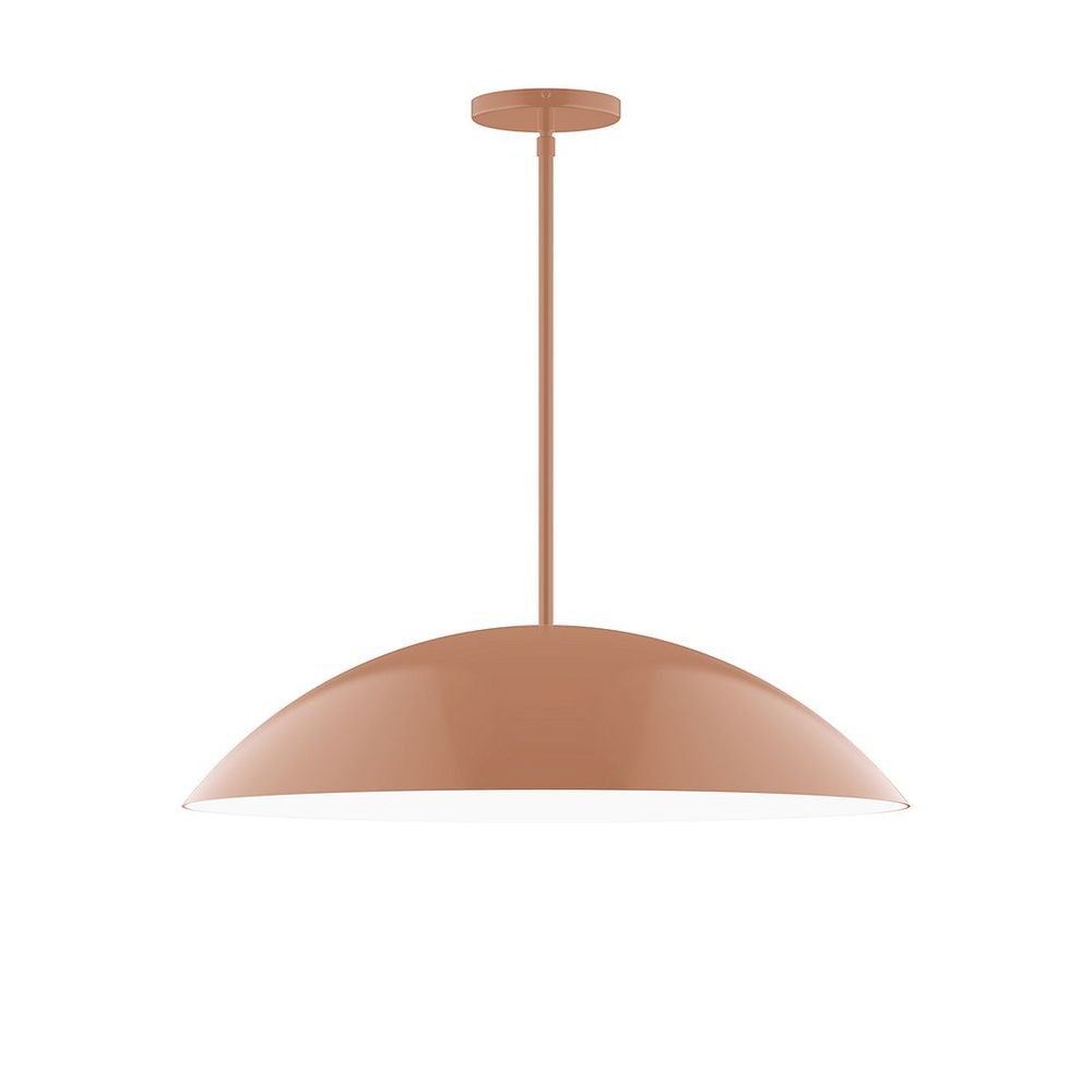 24" Axis Half Dome LED Stem Hung Pendant, Terracotta