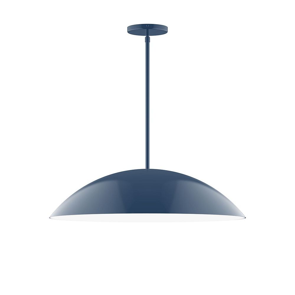 24" Axis Half Dome LED Stem Hung Pendant, Navy