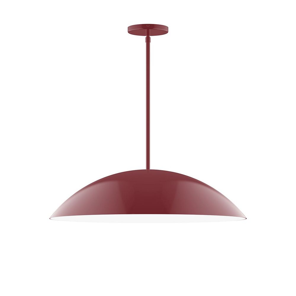 24" Axis Half Dome LED Stem Hung Pendant, Barn Red