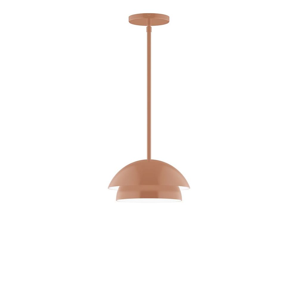 10" Nest LED Stem Hung Pendant, Terracotta