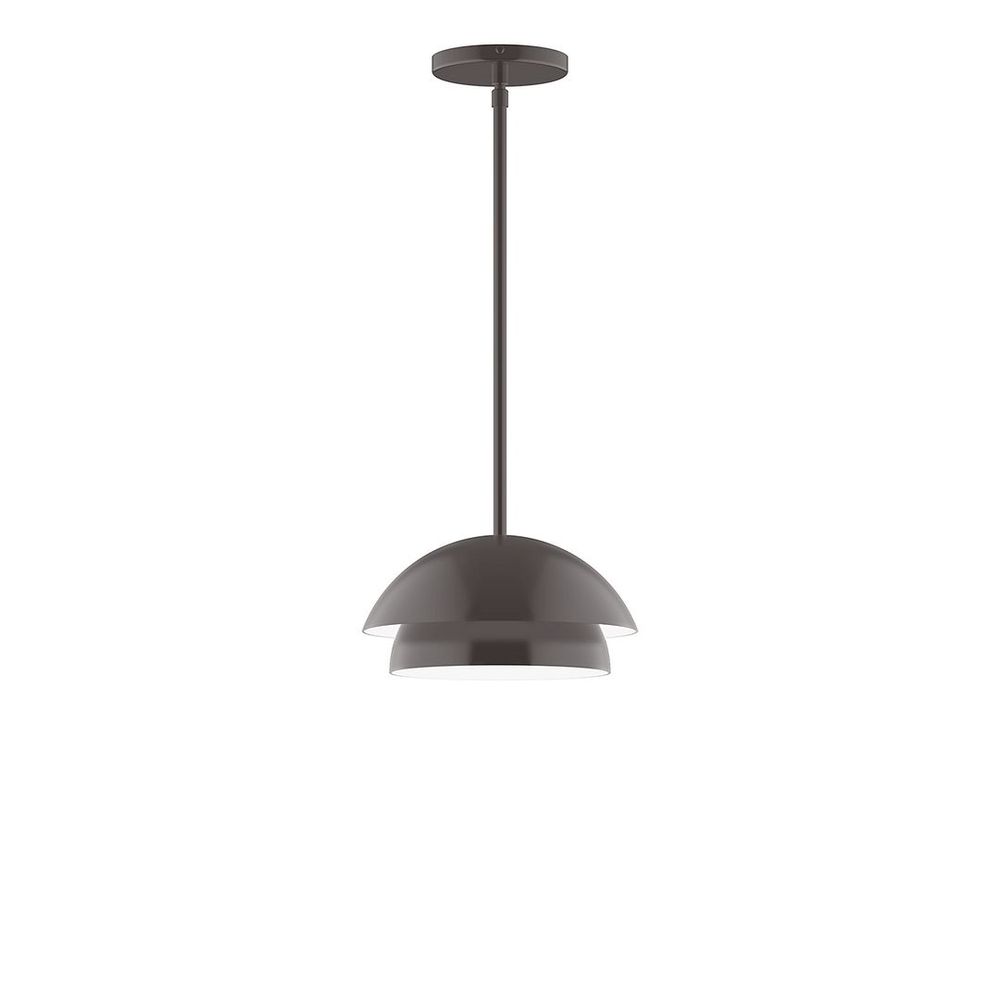 10" Nest LED Stem Hung Pendant, Architectural Bronze