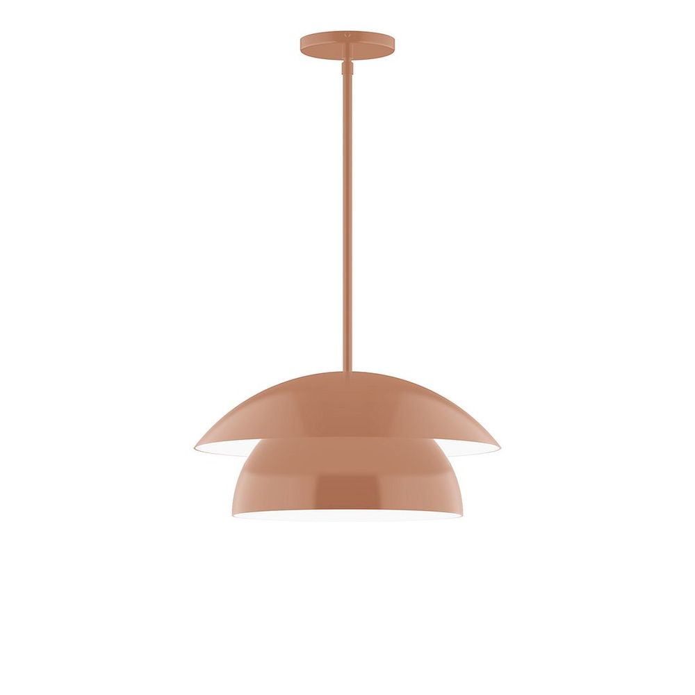 16" Nest LED Stem Hung Pendant, Terracotta