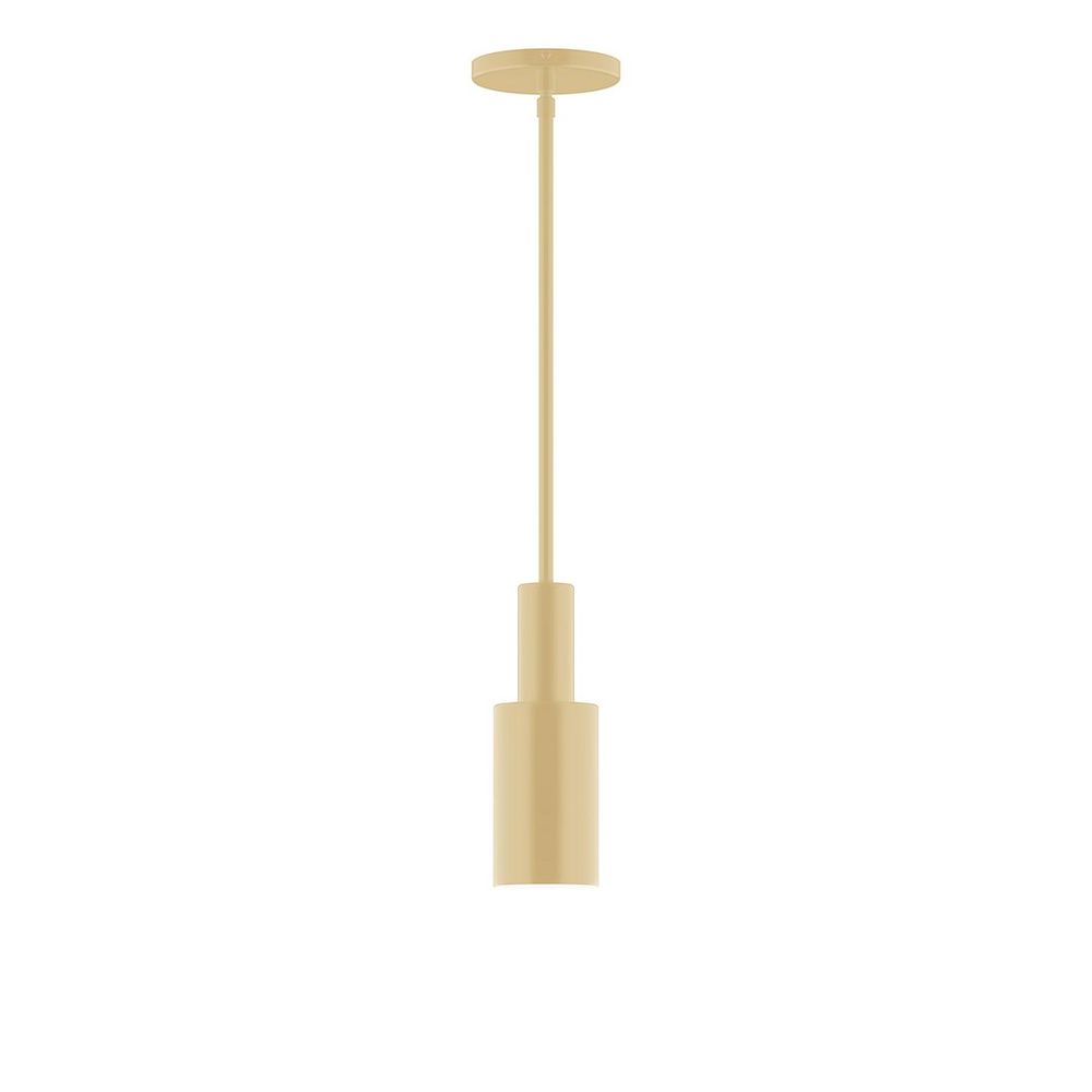 3.5" Stack Mini Cylinder LED Stem Hung Pendant, Ivory