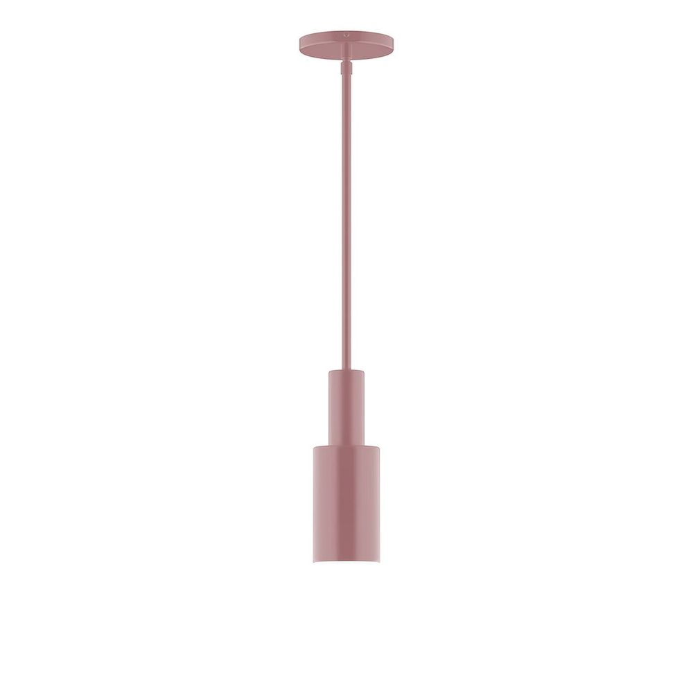 3.5" Stack Mini Cylinder LED Stem Hung Pendant, Mauve