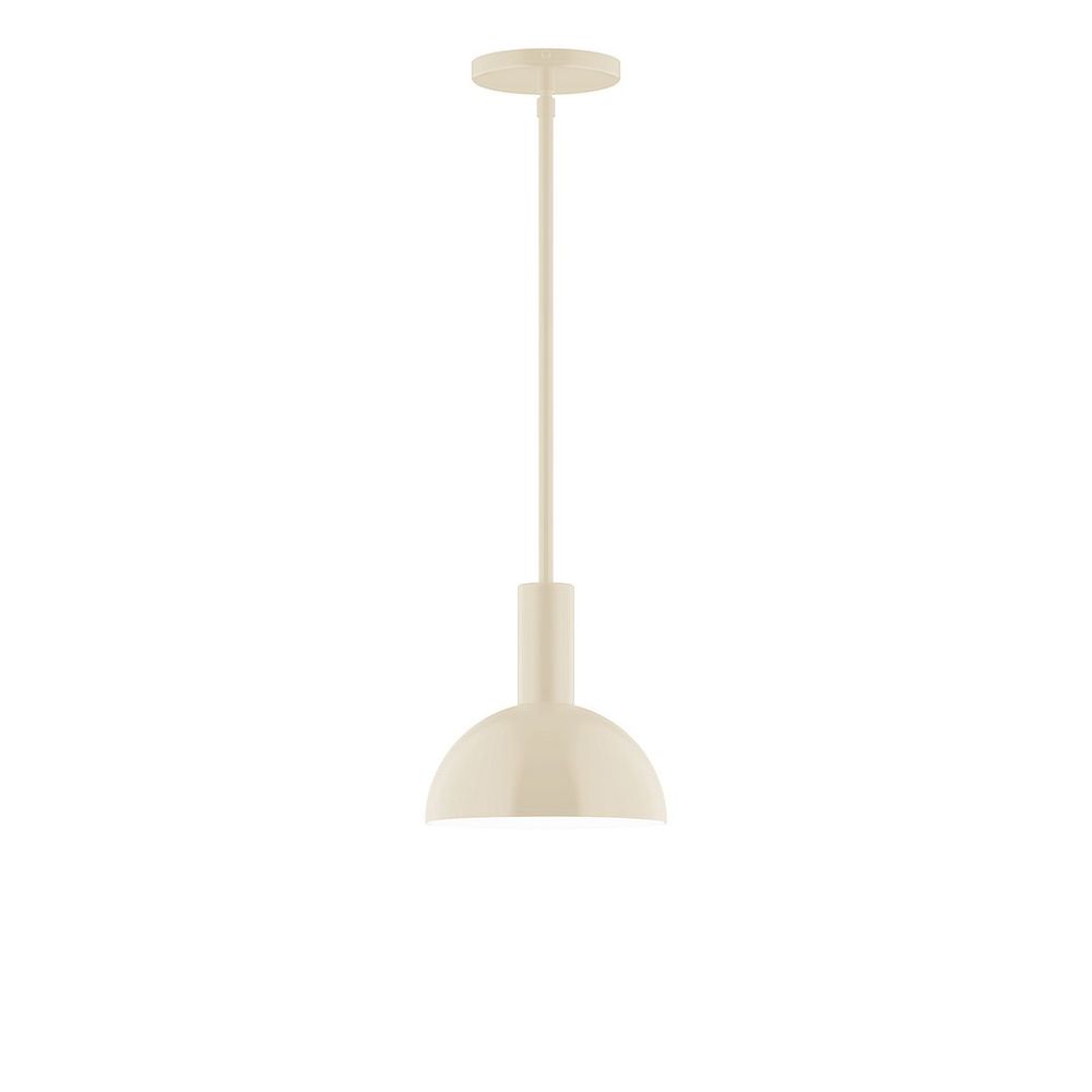 8" Stack Mini Dome LED Stem Hung Pendant, Cream