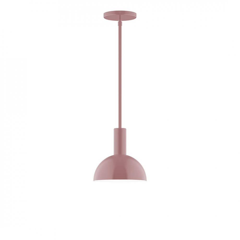 8" Stack Mini Dome LED Stem Hung Pendant, Mauve