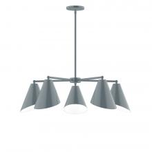 Montclair Light Works CHC415-40-L10 - 5-Light J-Series Chandelier, Slate Gray