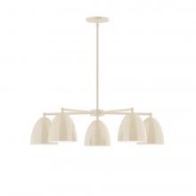 Montclair Light Works CHC417-16-L10 - 5-Light J-Series Chandelier, Cream